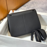 Side view of chic structured handbag