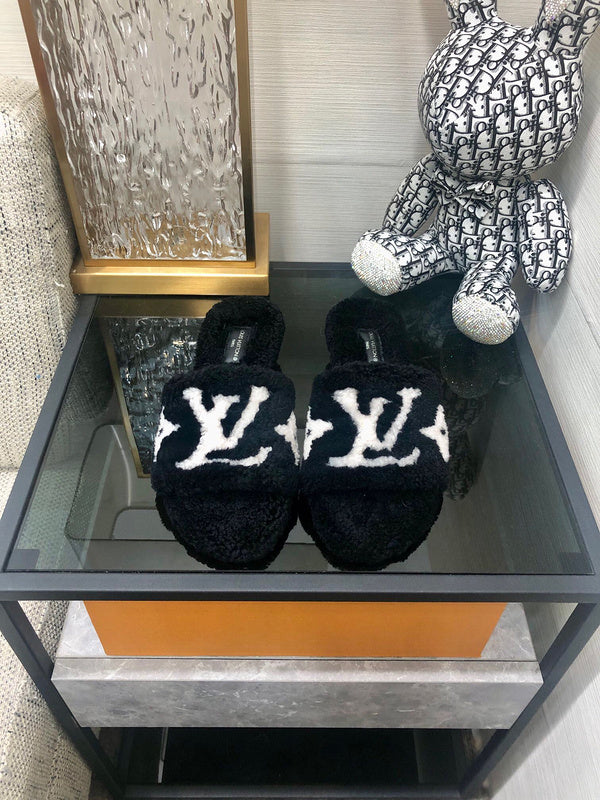 Louis Vuitton Chocolate Brown Slip-On Sneakers - Angled View