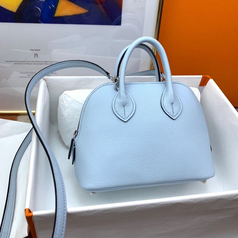 Sophisticated bag shown from front angle
