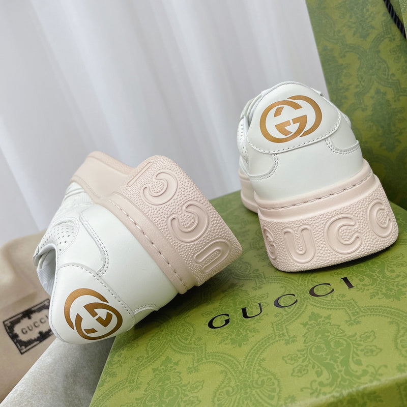 Gucci fresh white-and-black luxury sneakers view 7 sleek tonal finish