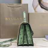 Polished Faux Leather Handbag - Premium Craftsmanship Detailing | Women's Premium Handbag #1795 - back view (image 4) of designer-inspired handbag