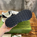 Gucci fresh white-and-black luxury sneakers view 6 signature lace-up style