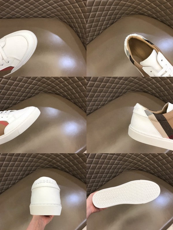 Burberry Chocolate Brown High-Top Sneakers - Side Profile View