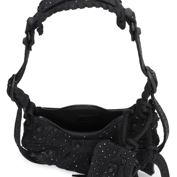Balenciaga Bags? BALENCIAGA Mini Rhinestone-Studded Crossbody Handbag Luxury Designer Leather Handbag