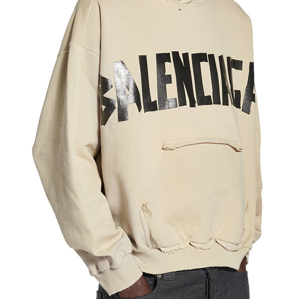 Balenciaga Hoodies? Balenciaga Men Hoodie With Ripped Pocket Comfortable Luxury Streetwear Hoodie