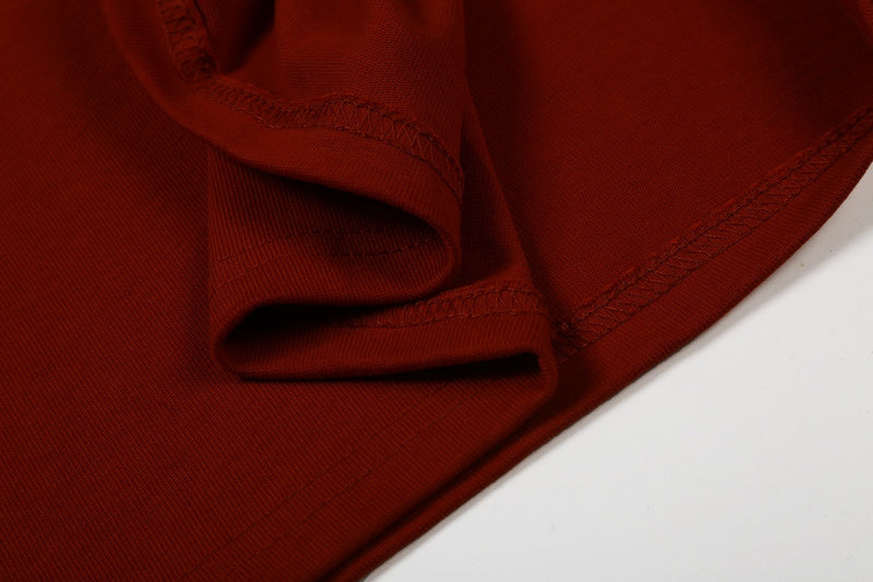 Close-up detail shot of Louis Vuitton cotton t-shirt with tailored silhouette