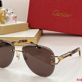 Angled view of Cartier unisex sunglasses
