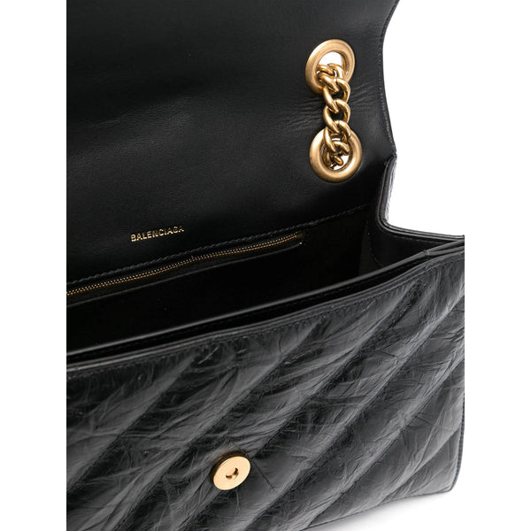 Balenciaga Bags- Balenciaga Black Shoulder Bags Women Luxury Designer Leather Handbag