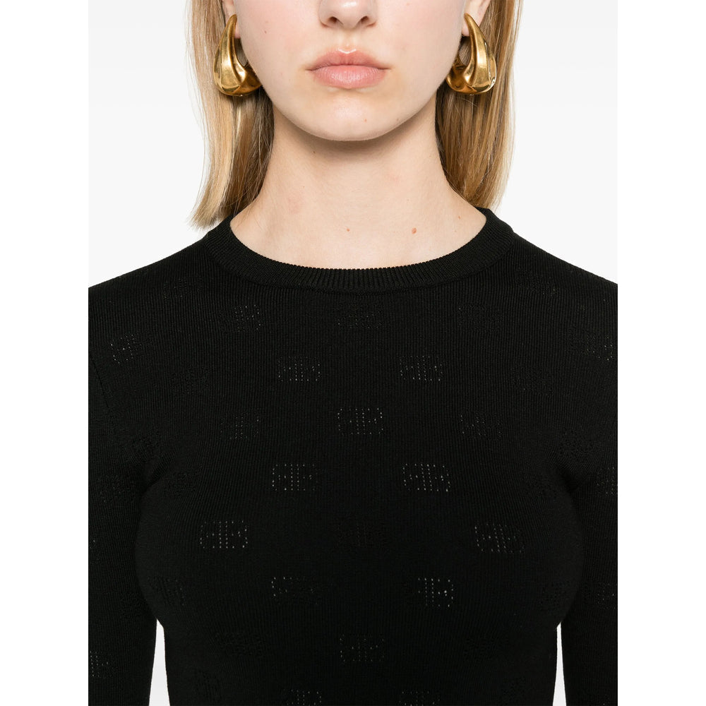 Balenciaga Sweaters- Balenciaga Black Knitwear - Jumpers Women Premium Casual Designer Knitwear
