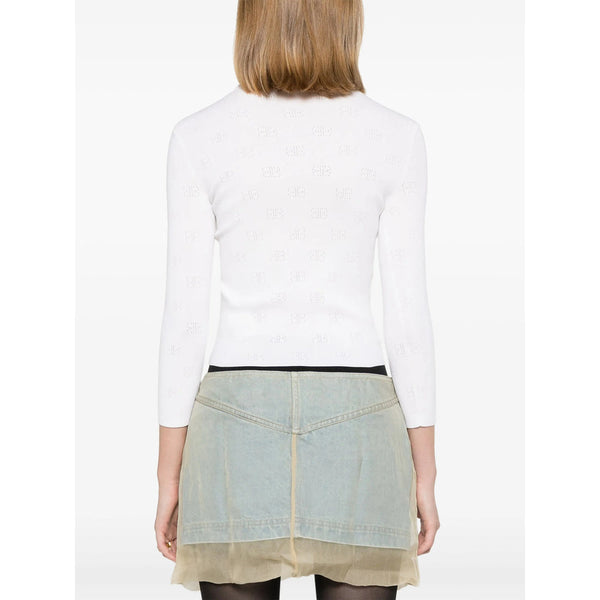 Balenciaga Sweaters? Balenciaga White Knitwear - Jumpers Women Luxury Designer Knit Sweater