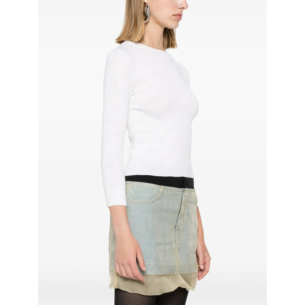 Balenciaga Sweaters? Balenciaga White Knitwear - Jumpers Women Luxury Designer Knit Sweater