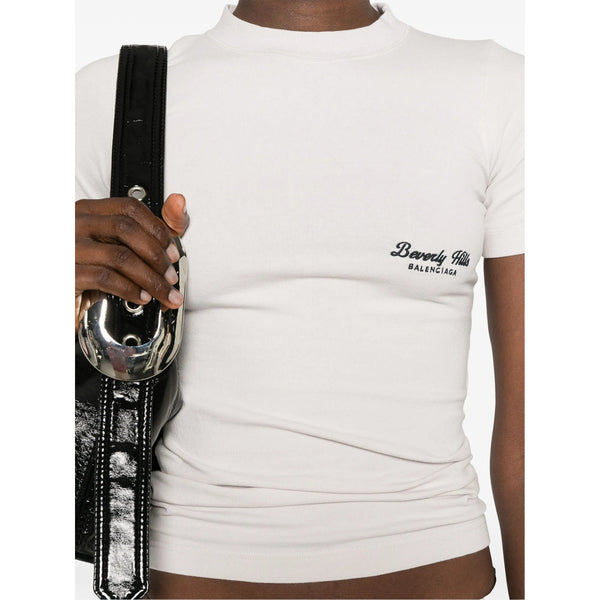 Balenciaga T-Shirts? Balenciaga Neutrals Tops - T-Shirts & Jerseys Women Premium Designer Cotton T-Shirt