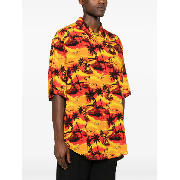 Balenciaga Tops? Balenciaga Orange Shirts Men Elegant Everyday Designer Top