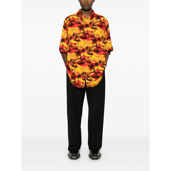 Balenciaga Tops? Balenciaga Orange Shirts Men Premium Designer Casual Top