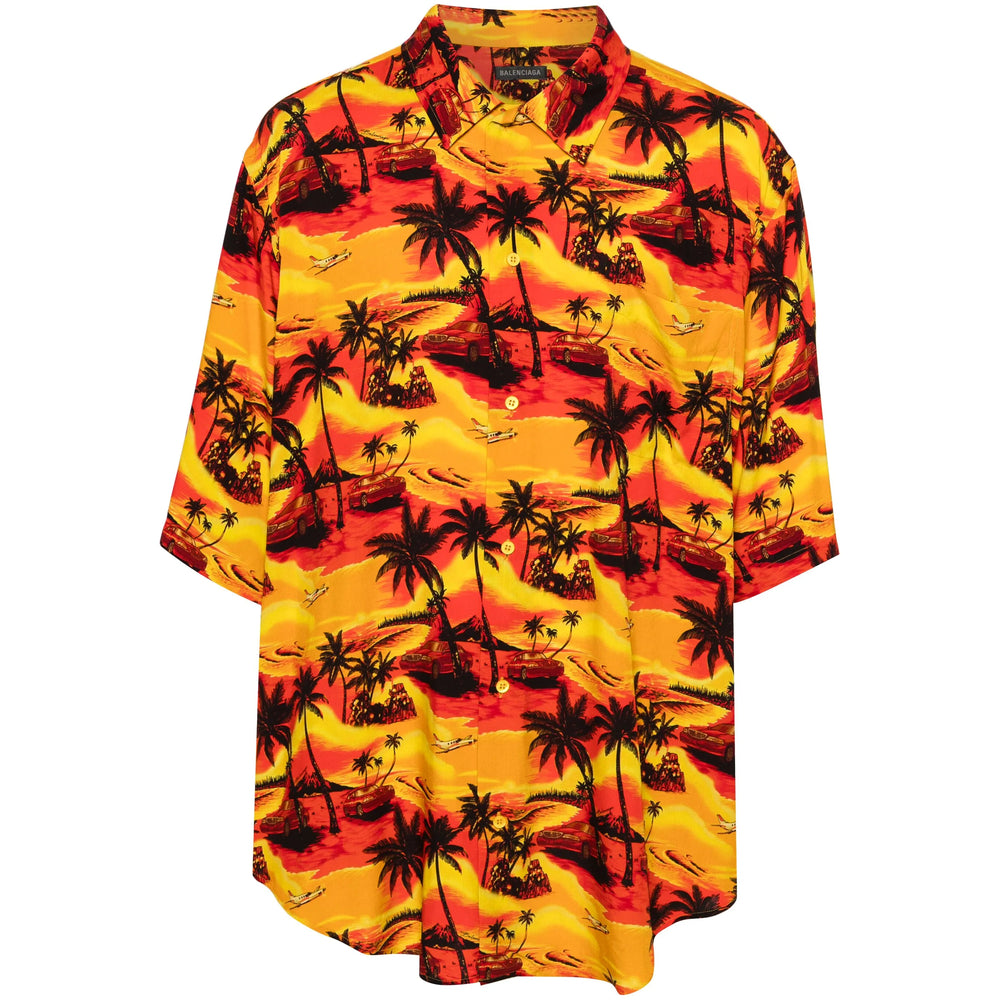 Balenciaga Tops? Balenciaga Orange Shirts Men Premium Designer Casual Top
