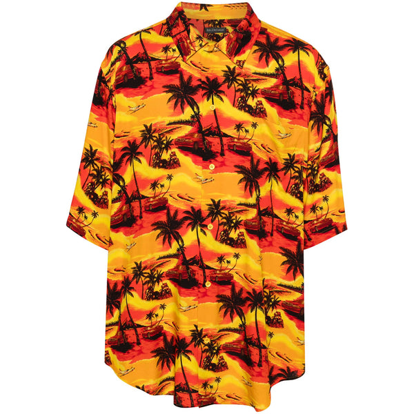 Balenciaga Tops? Balenciaga Orange Shirts Men Premium Designer Casual Top