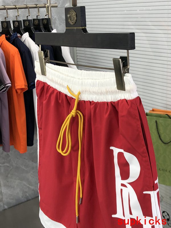 Full styled look of Rhude luxury clothing with label-forward styling