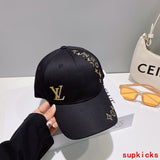 Close-up detail view of Louis Vuitton unisex cap