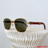 Close-up detail view of Cartier unisex sunglasses