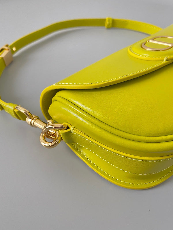 Top view of statement sleek women's handbag – women's designer-style accessory