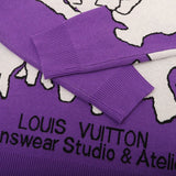 Full styled look of Louis Vuitton luxury clothing with logo-detail design