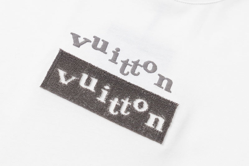 Front view of Louis Vuitton cotton t-shirt with logo-detail design