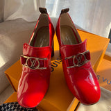 Louis Vuitton luxury shoes detail shot