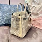 Close-up detail of understated bag design
