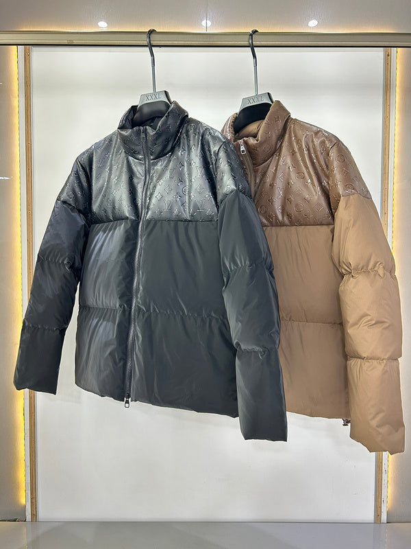 Front view of Louis Vuitton luxury clothing with contemporary cut