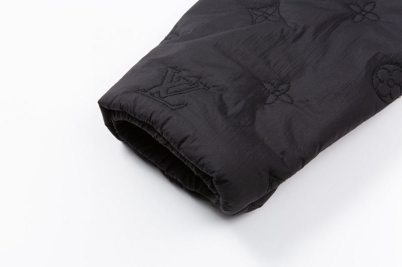 Close-up detail shot of Louis Vuitton luxury clothing with everyday silhouette