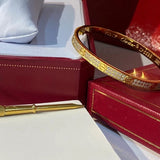 Close-up detail view of Cartier unisex jewelry piece