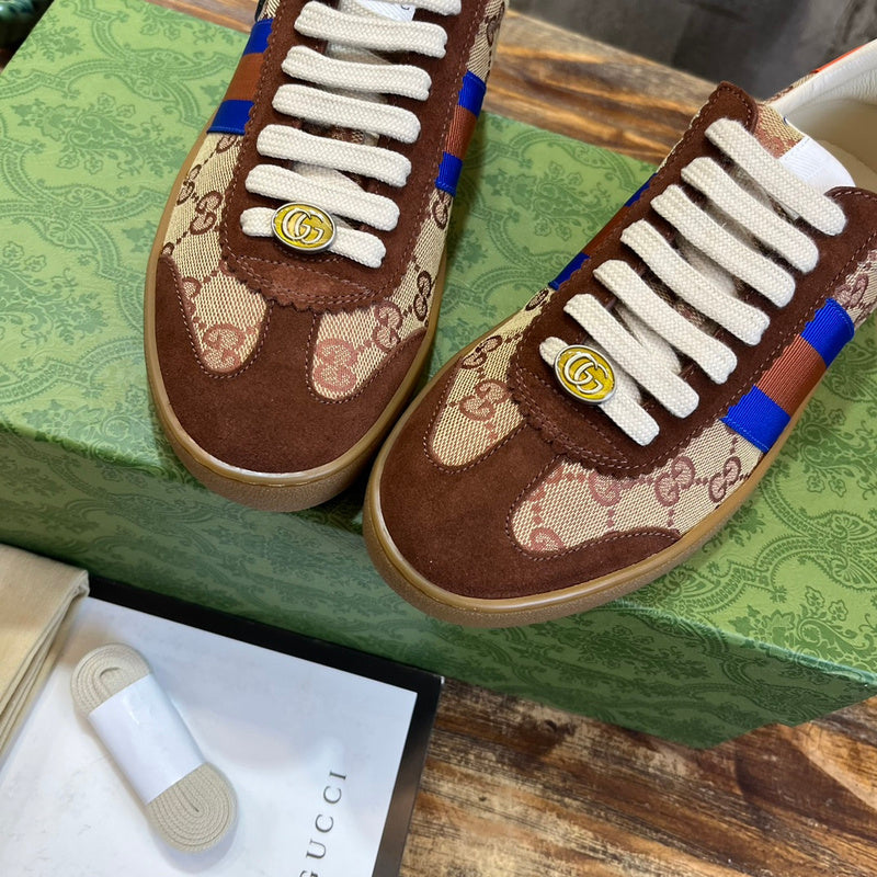 Gucci two-tone luxury sneakers view 4 streetwear statement look