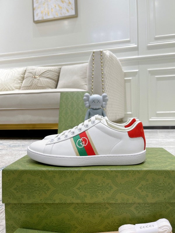 Gucci neutral cream luxury sneakers view 8 streetwear statement look