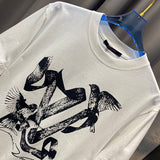 Full styled look of Louis Vuitton cotton t-shirt with tailored silhouette