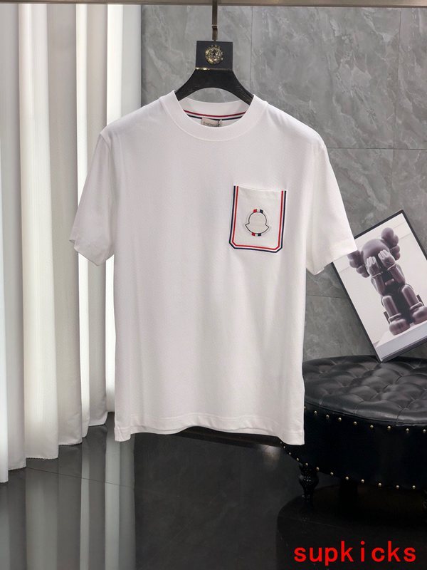 Front view of Moncler luxury clothing with relaxed-fit cut