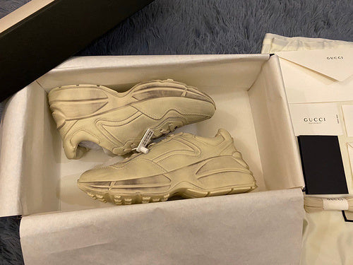Gucci crisp white luxury sneakers view 11 cushioned comfort fit