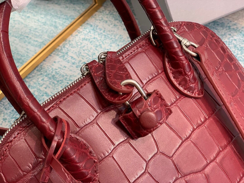 Bold Vegan Leather Handbag - Smooth Faux-Leather Exterior | Women's Designer-Inspired Purse #663 - alternate angle view (image 8) of designer-inspired handbag