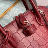 Bold Vegan Leather Handbag - Smooth Faux-Leather Exterior | Women's Designer-Inspired Purse #663 - alternate angle view (image 8) of designer-inspired handbag