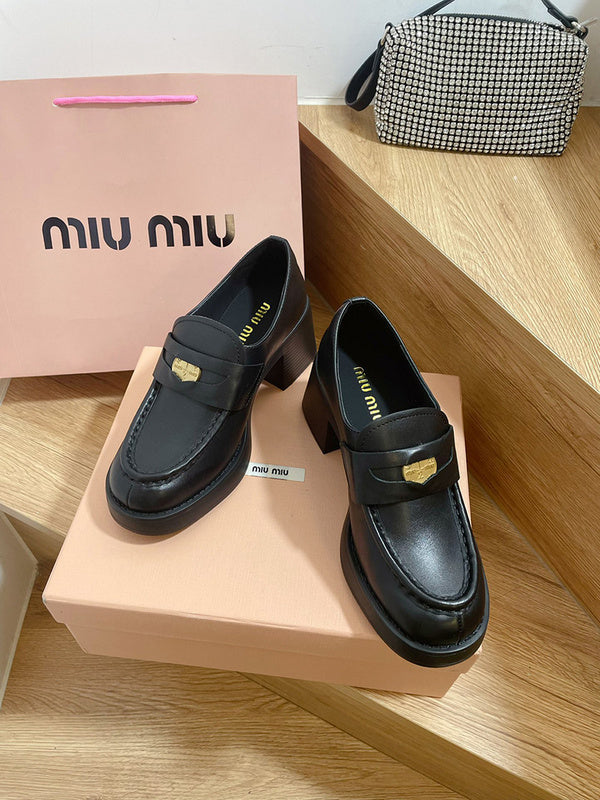 Miu Miu luxury shoes detail shot