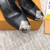 Louis Vuitton White Pointed-Toe Stiletto Heels - Side Profile View