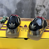 Gucci sneakers detailed view showing premium designer craftsmanship