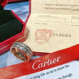 Close-up detail view of Cartier unisex jewelry piece