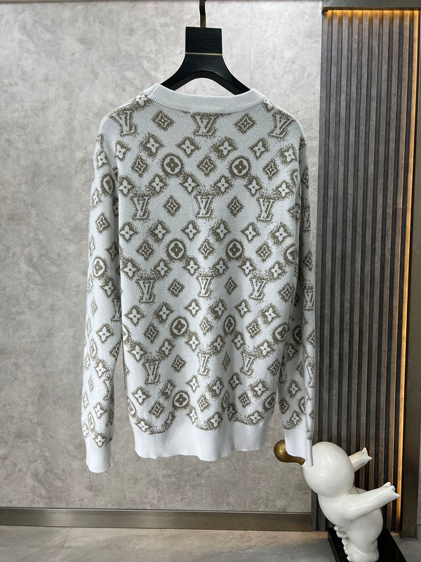 Side profile of Louis Vuitton luxury clothing with logo-detail design