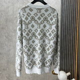 Side profile of Louis Vuitton luxury clothing with logo-detail design