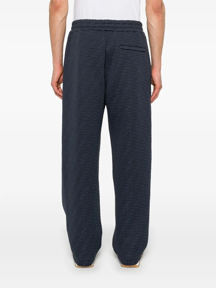 Close-up of Fendi pants hardware and fine stitching