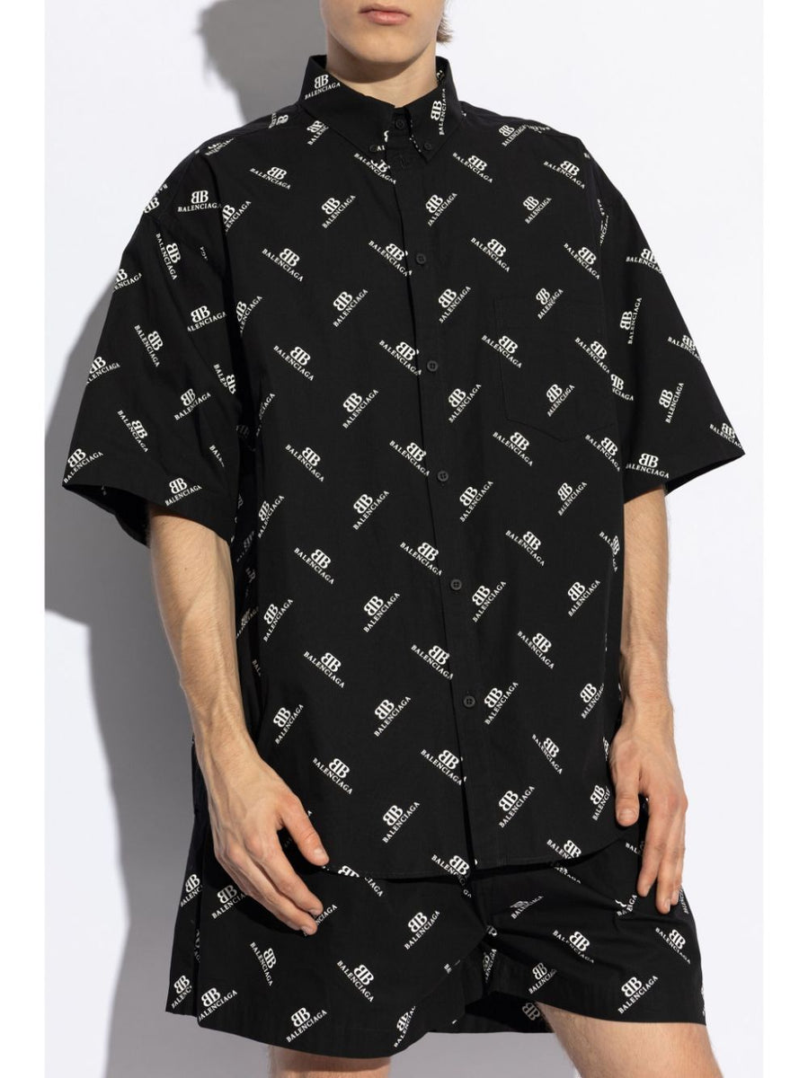Balenciaga Tops- BALENCIAGA Large Fit Button-Up Shirt Elegant Everyday Designer Top