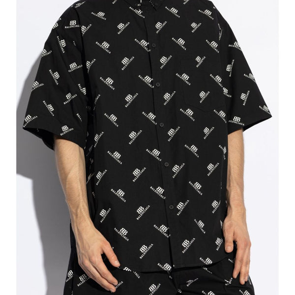 Balenciaga Tops- BALENCIAGA Large Fit Button-Up Shirt Elegant Everyday Designer Top