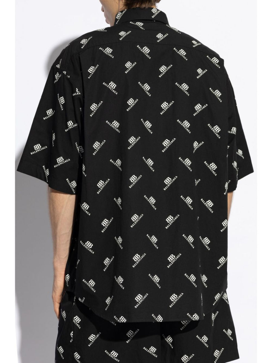 Close-up of Balenciaga shirts hardware and fine stitching