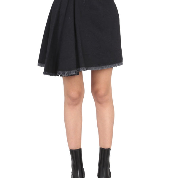 Alexander McQueen Skirts? Alexander Mcqueen Women Asymmetrical Mini Skirt Elegant Designer Casual Skirt