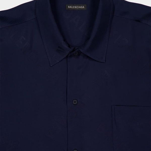 Balenciaga Tops? BALENCIAGA Oversized Mini Viscose Shirt for Men Elegant Everyday Designer Top